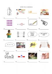 English Worksheet: COMMANDS