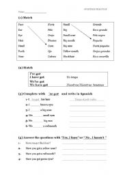English Worksheet: HAVE GOT - HAVENT GOT adjectives and body parts