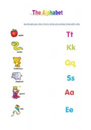 English Worksheet: The Alphabet 1/2