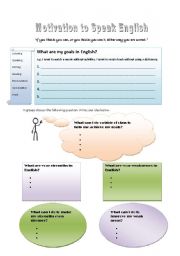 English Worksheet: Motivation to speak English