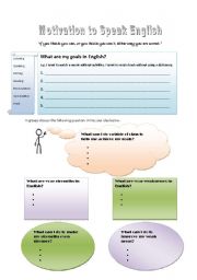 English Worksheet: Motivation to speak English