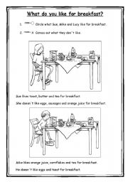 English Worksheet: English breakfast