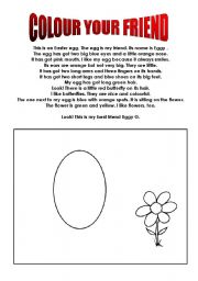 Easter - draw and colour your friend 