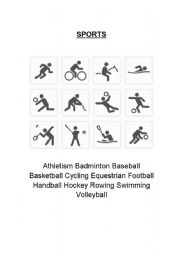 English worksheet: Sports