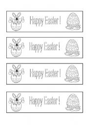 English Worksheet: Easter Bookmark
