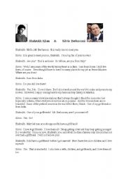 English worksheet: Introduction and dialogue example for adults (ft. Shah Rukh Khan and Silvio Berlusconi)