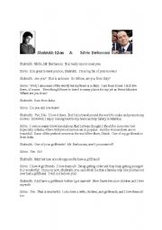 English Worksheet: Introduction and dialogue example for adults (ft. Shah Rukh Khan and Silvio Berlusconi)
