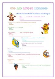 English Worksheet: too and enough exercises