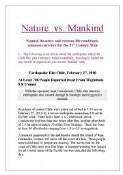 Nature .vs. Mankind