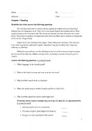 English worksheet: exam questions