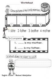 family members worksheet