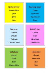 English Worksheet: taboo game 1