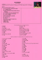 English Worksheet: HOODWInKED VOCAbULARY