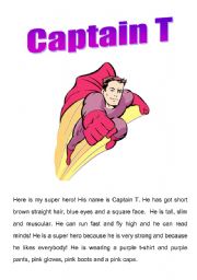 Create your own super hero (template for pupils)