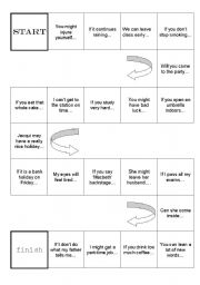 First conditional (will/may/might/can) board game