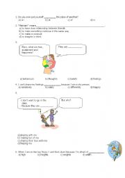 English Worksheet: 8th grade SBS test for Turkish students 