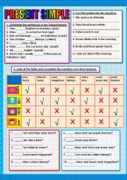 English Worksheet: PRESENT SIMPLE.