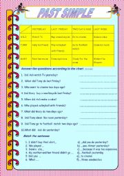 English Worksheet: simple past