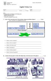 Prepositions Directions Reading Comprehension