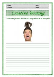 English Worksheet: Criative Writing - Killer Hair