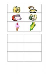 English worksheet: FOOD BINGO