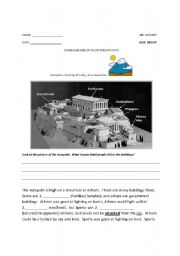 English worksheet: CONSEQUENCES OF PELOPONNESIAN WAR