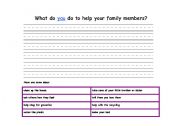 English worksheet: What do you do for your family?
