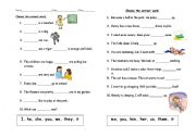 English Worksheet: Personal Pronouns