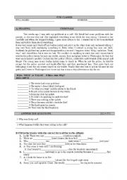 English Worksheet: EXAM FOR 9TH CLASSES