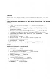 English Worksheet: Prepositions