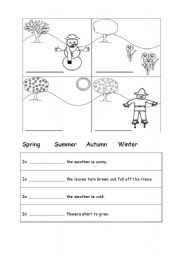English Worksheet: Four Seasons