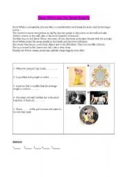 English worksheet: Snow White