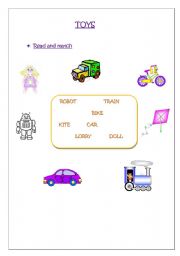 English Worksheet: My toys