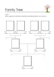 Blank family tree worksheet