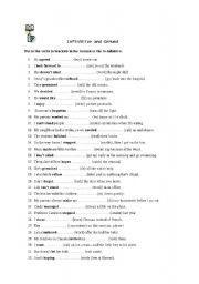 English Worksheet: Gerund or To+ Infinitive