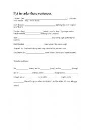 English Worksheet: Past tense 