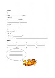 English Worksheet: My name is...