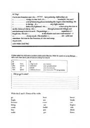 English worksheet: simple past tense