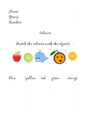 English Worksheet: colours