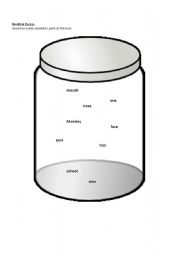 Jar of words (face related)