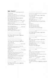 English worksheet: Signs - Beyonc