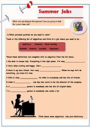 English Worksheet: Summer jobs ( 2 )