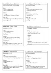 English Worksheet: Speed Dating