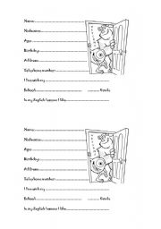 First lesson cards