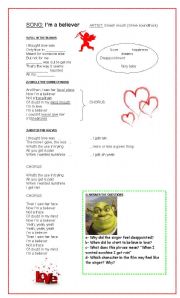 English Worksheet: Im a believer - (Shrek Soundtrack)