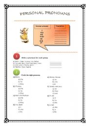 Personal Pronouns