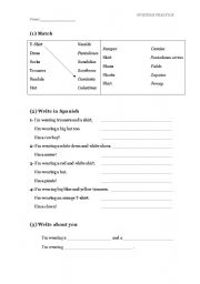 English worksheet: CLOTHES - iM WEARING