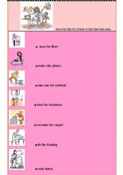 English worksheet: Chores!