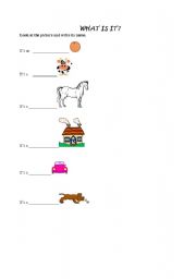 English Worksheet: what is it?