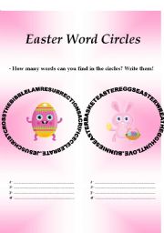 Easter Word Circles